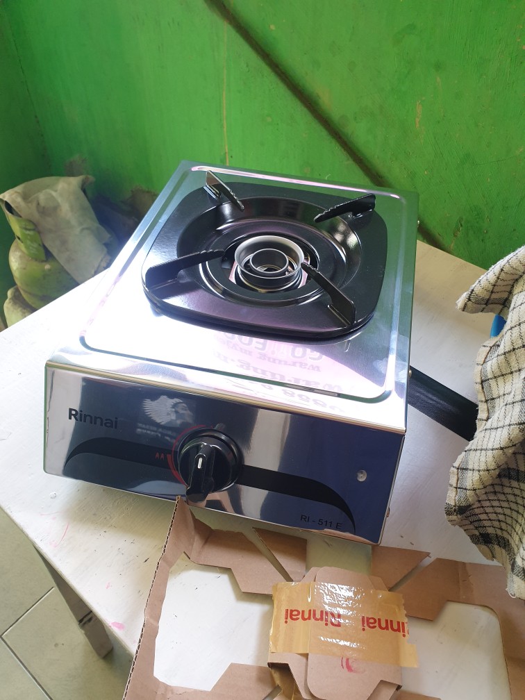 Kompor Rinai Gas Stove Asli 1 Tungku Ri-511e Sni Tebal Kuat Original Garansi Resmi