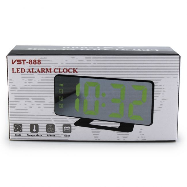 Sonifer Jam Meja Digital Led Weker Alarm Clock Mirror VST-888 RED