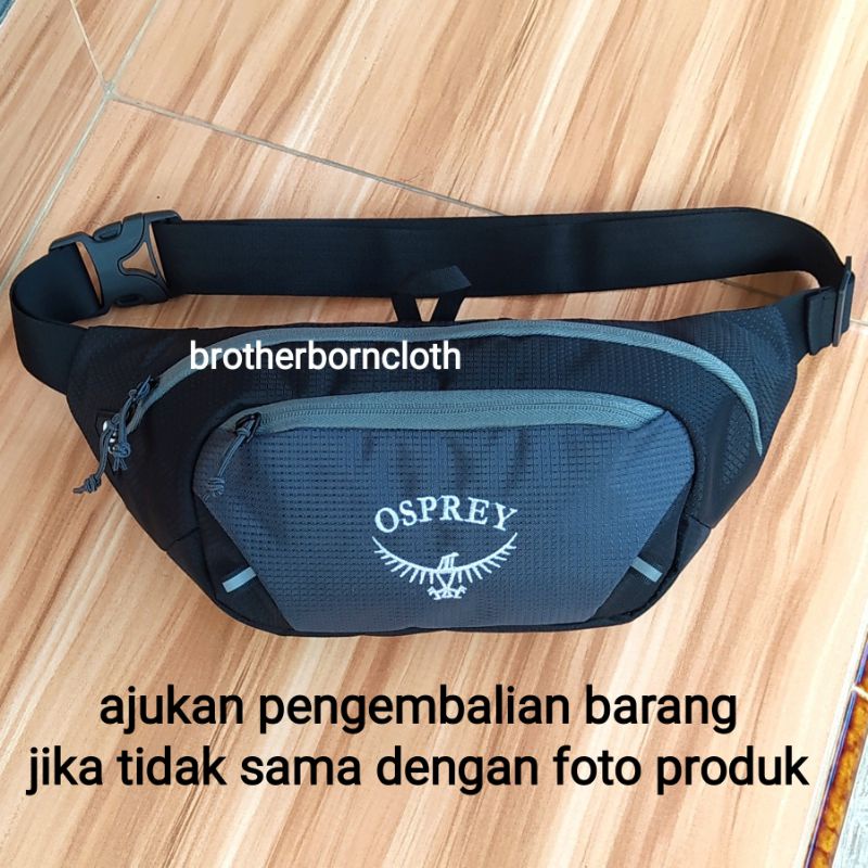 Waistbag pria gaul hiphop.zr bahan nilon 2sleting