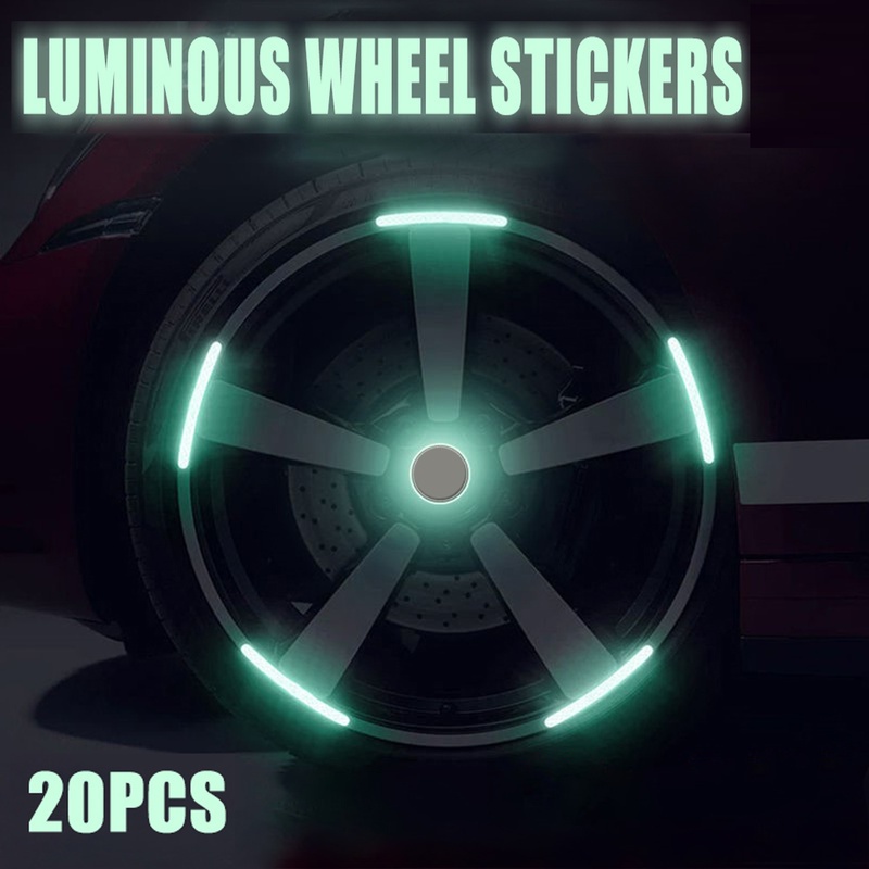 Stiker Strip Reflektor Luminous Untuk Dekorasi Velg Mobil