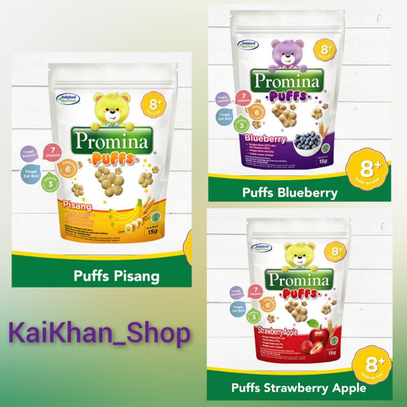 Promina Puff Pisang | Strawberry Apple | Blueberry [ 15gram ]