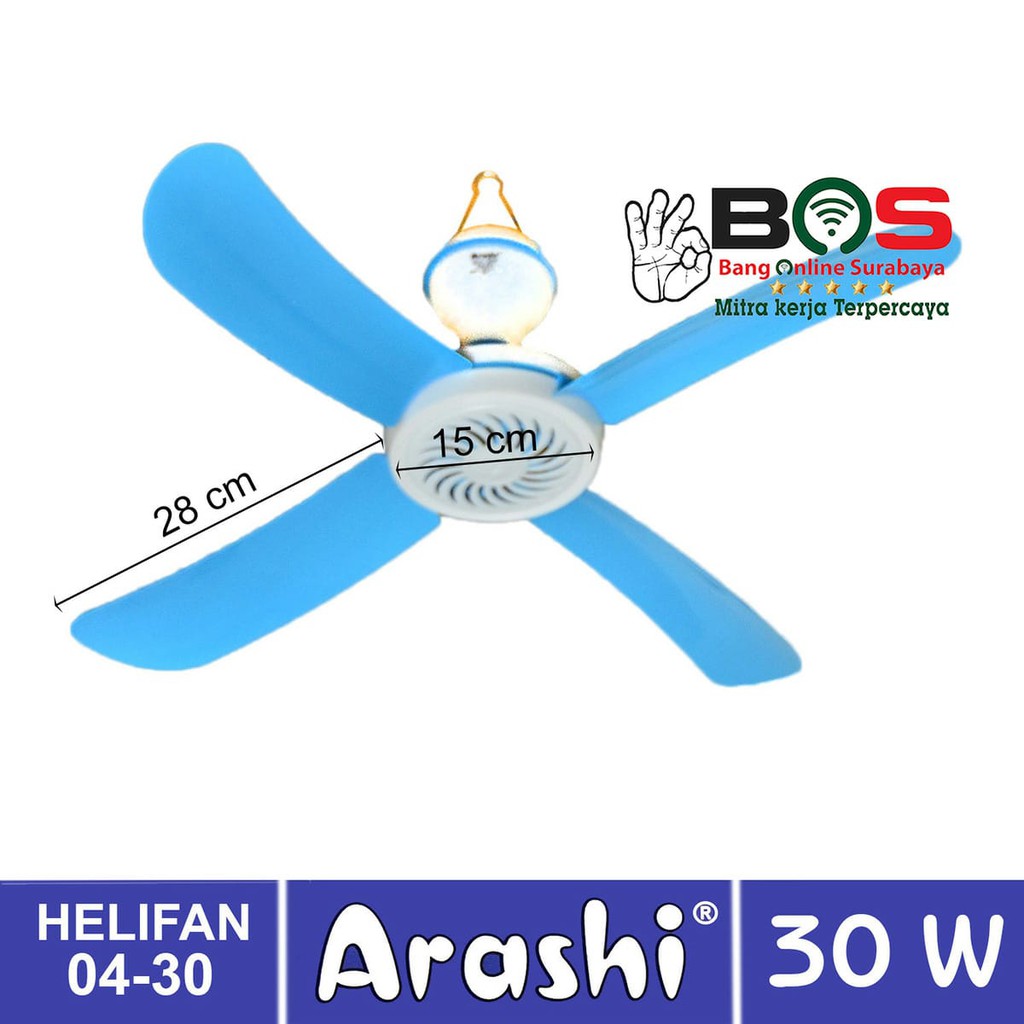 Kipas Angin Gantung Helifan 30 Watt Arashi AR-228 30Watt