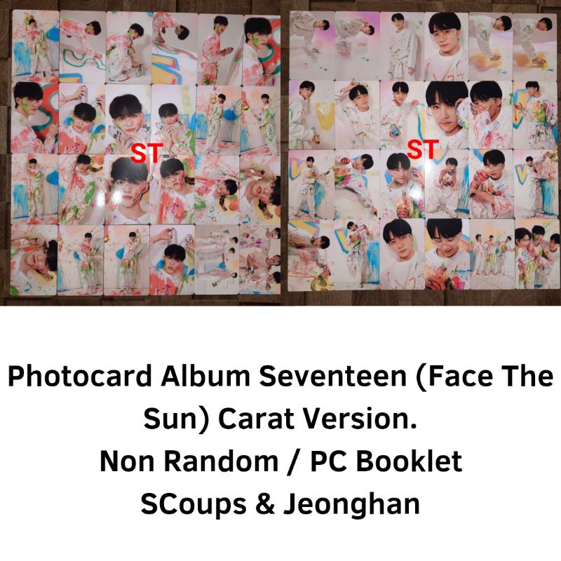 Sharing Photocard Album Seventeen (Face The Sun) Carat Ver Non Random (PC Booklet) SCoups & Jeonghan