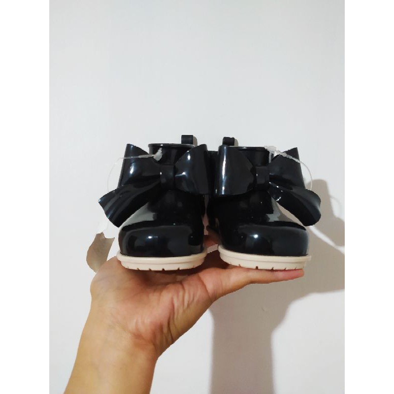 ZAXYNINA SALE ZAXY NINA BLACK BOOTS RIBBON PITA HITAM SEPATU TINGGI ANAK