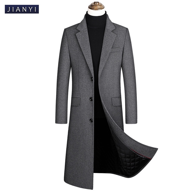 Jianyi Musim gugur dan Musim dingin BaruNew Wool Coat Pria windbreaker Korea Slim panjang melukis te
