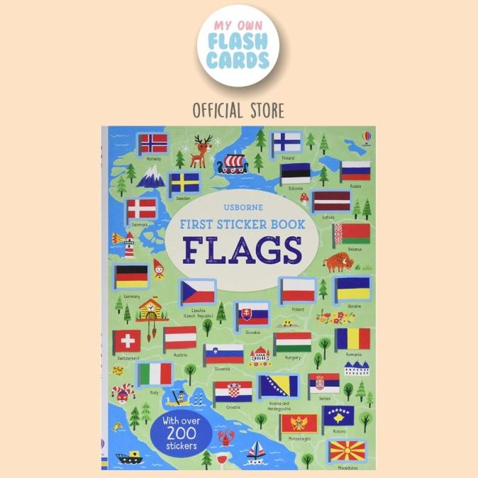 

Usborne Sticker Book Flags - Imported - Buku Impor Stiker Bendera Anak Thebest
