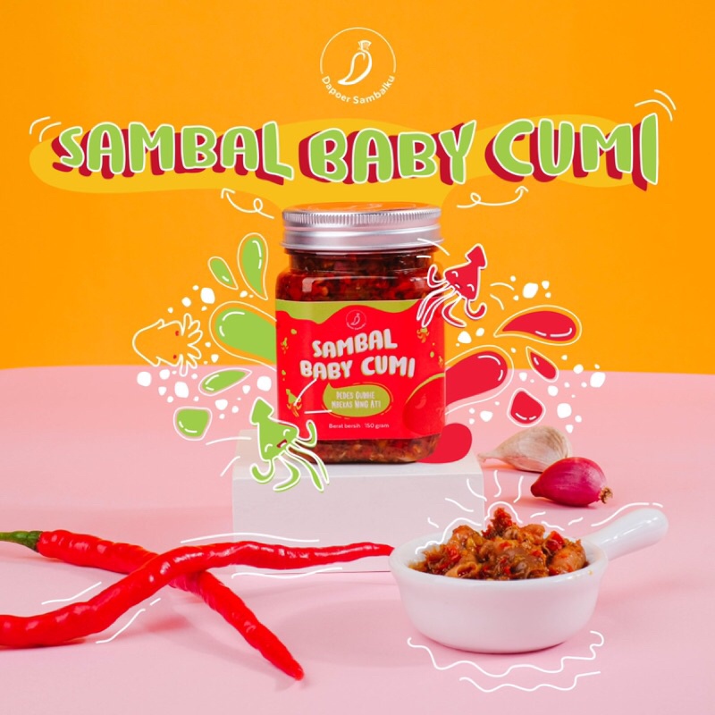 

Sambal Baby Cumi Kemasan 150 gram Dapoer Sambalku