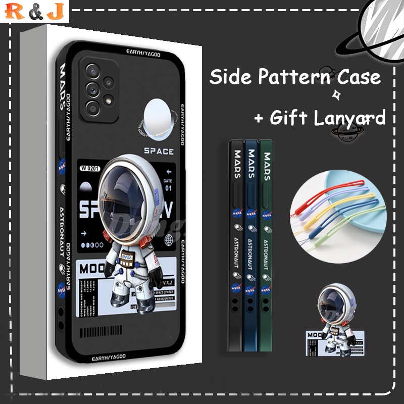 Casing Samsung A23 A13 A03 A11 M12 A03S A23 A22 A21S A12 A02S A51 A10 A30 A50 A52 A20S A10S J4 Plus Motif Astronot