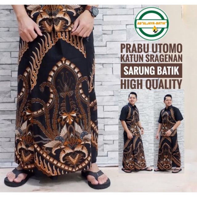 Sarung &amp; Sarcel PRABU UTOMO Katun Halus Tebal Lebar