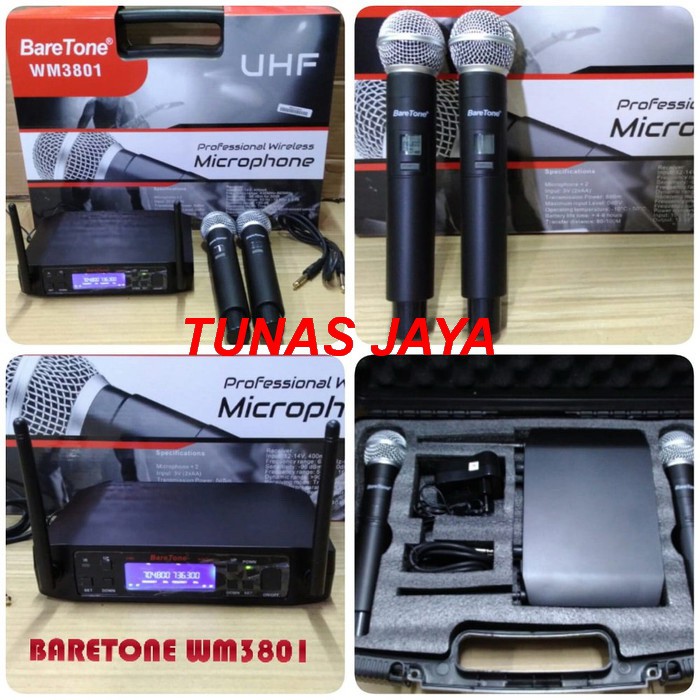 MIC WIRELESS BARETONE WM 3801 ( Handheld ) ORIGINAL