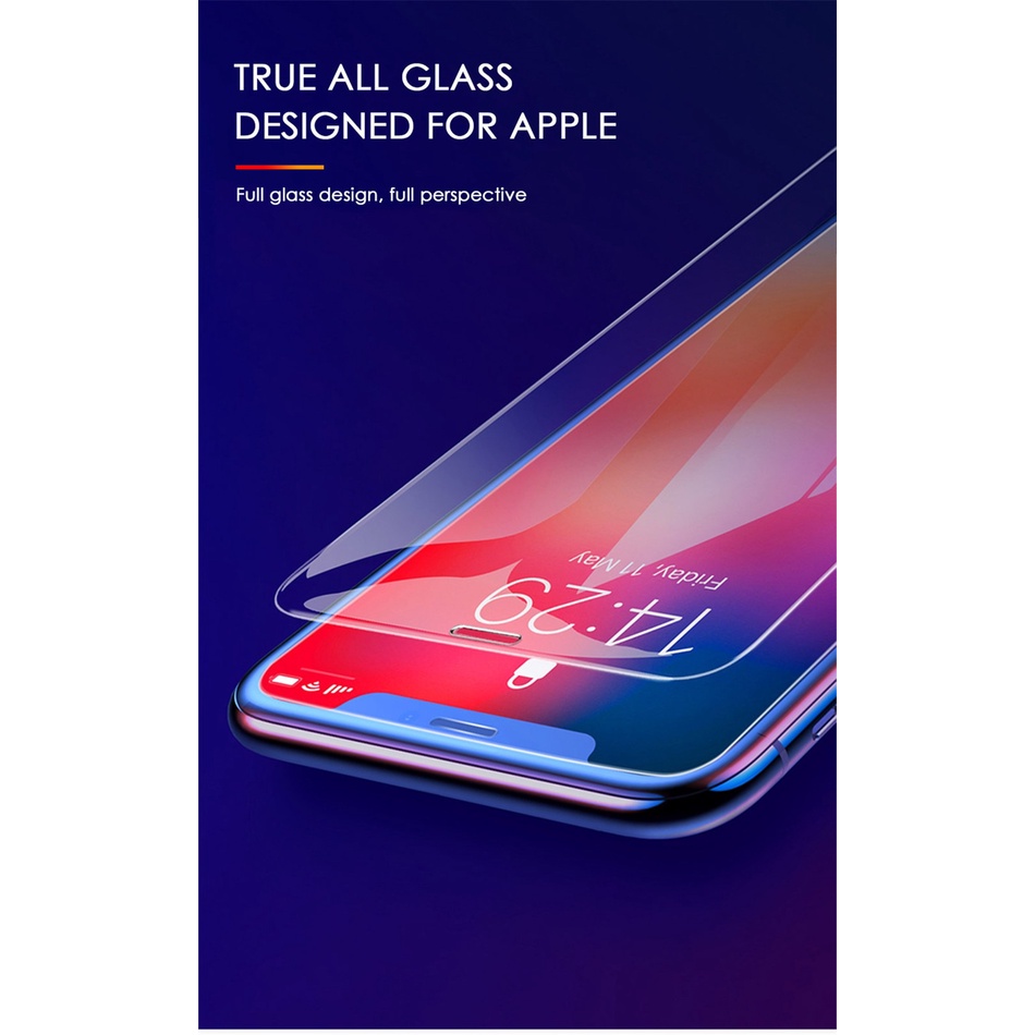 3pcs Pelindung Layar Tempered Glass Untuk Iphone Xr 11 Pro X Xs Max 6 7 8 5 5s 6s Plus Se 12