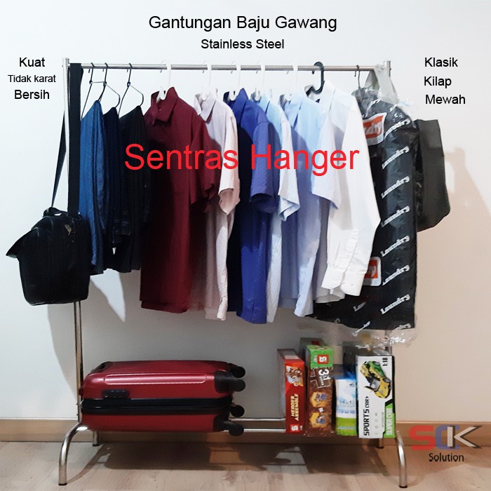 Gantungan Baju Gawang Stainless GW100-45