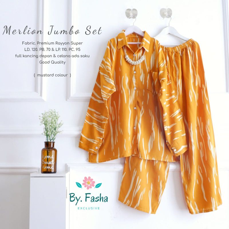 BISA COD • SETELAN MERLION JUMBO SET BY FASHA
