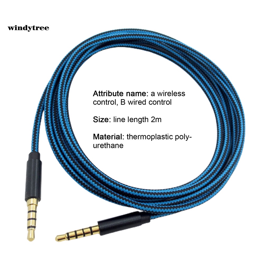 (W &amp; T) Kabel Audio AUX 3.5mm Male Ke Male Bahan TPU Tahan Lama