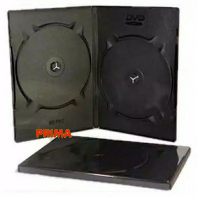 DVD CASE / KOTAK DVD / CD CASE / KOTAK CD WARNA HITAM ISI DOBEL