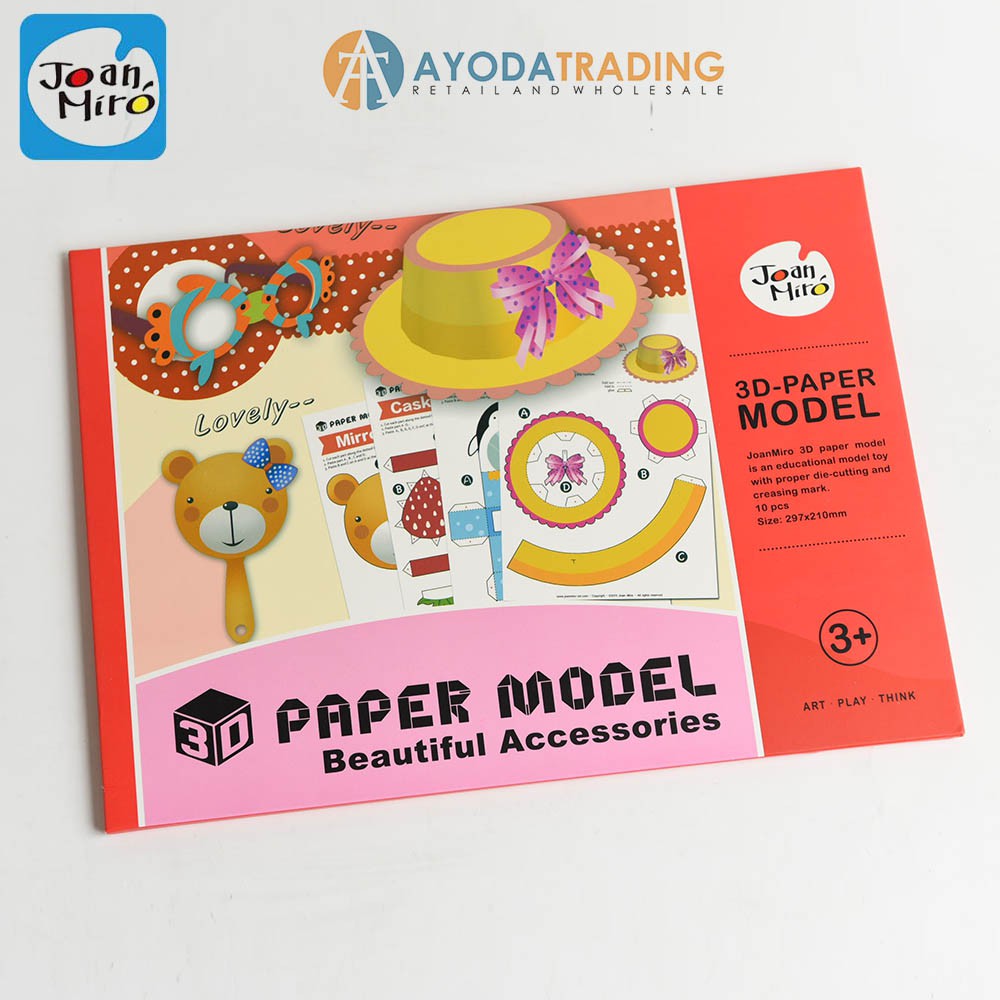 Joan Miro 3D Paper Model Paper Craft Mainan Edukasi Kertas Lipat