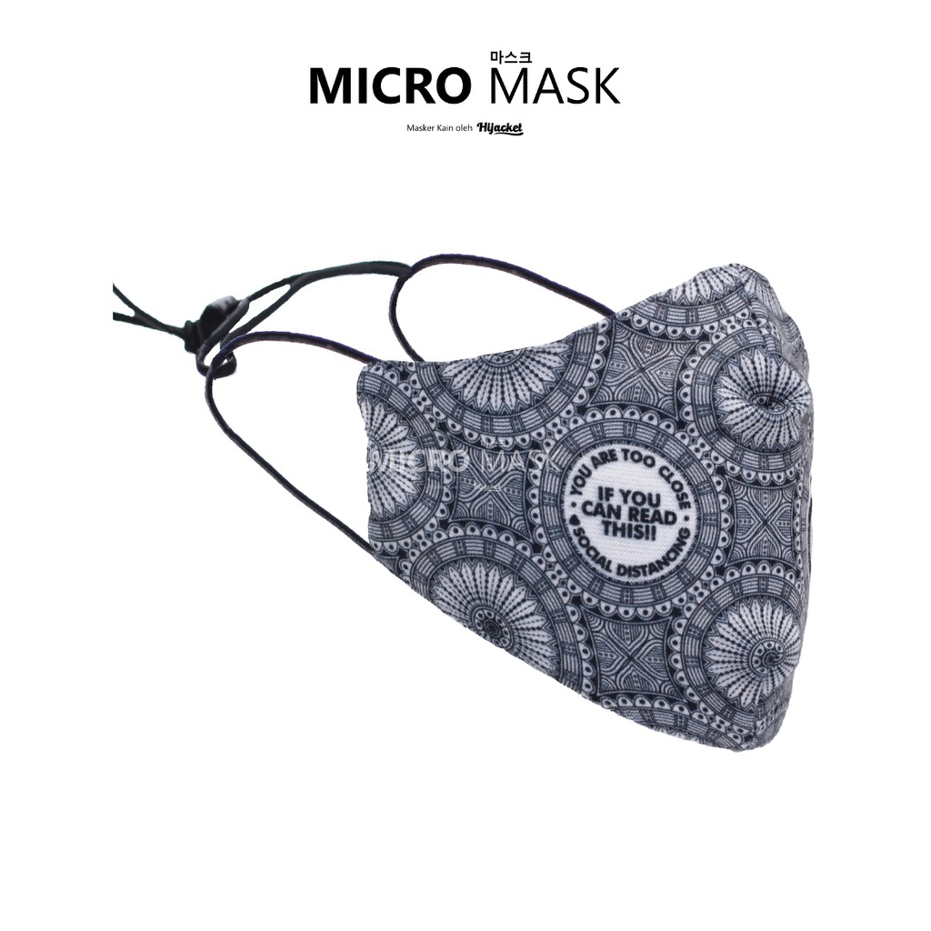 HIJACK MASK - MASKER KAIN PRIA WANITA ANAK ANAK DENGAN PROTEKSI GANDA ANTI-DUSK FACE MEN WOMEN MASK-Monochrome