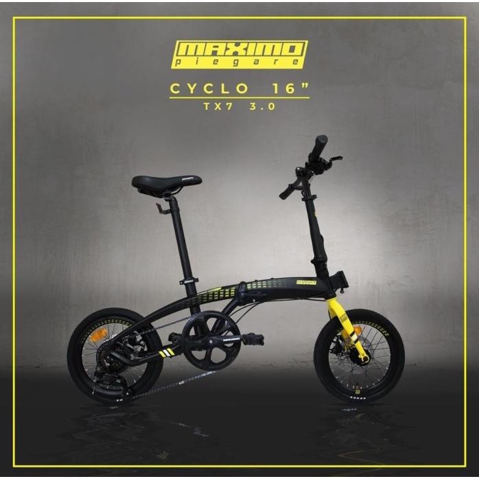 Maximo Sepeda Lipat 16" Ambrosio Tx 3.0 7Speed Rem Disc Family Bike Hot R10