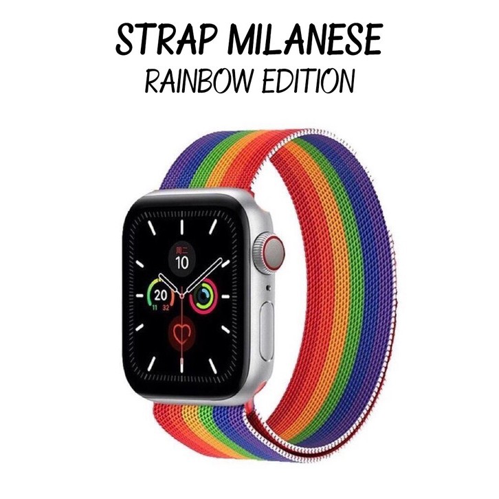 Strap Apple Watch Milanese Rainbow Edition Magnetic 38mm 40mm 41mm 42mm 44mm 45mm