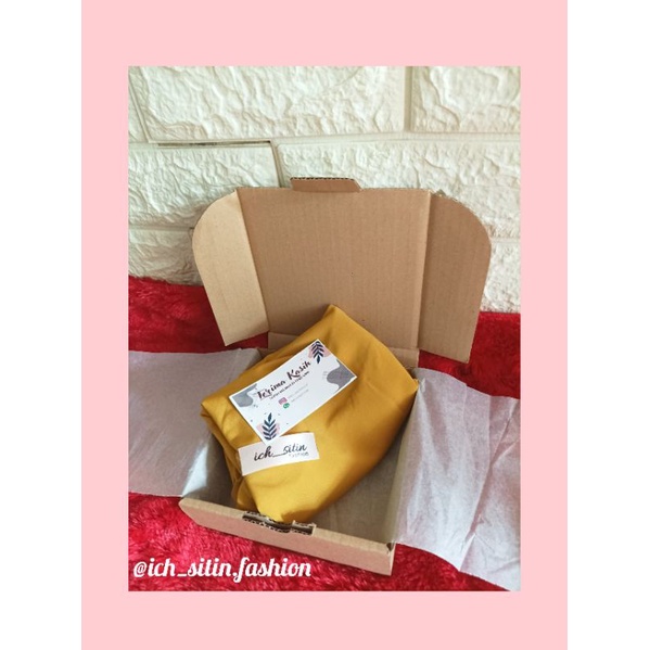 Hijab instan pet Bergo jersey premium/ hijab instan premium maryam warna kuning hampers hijab