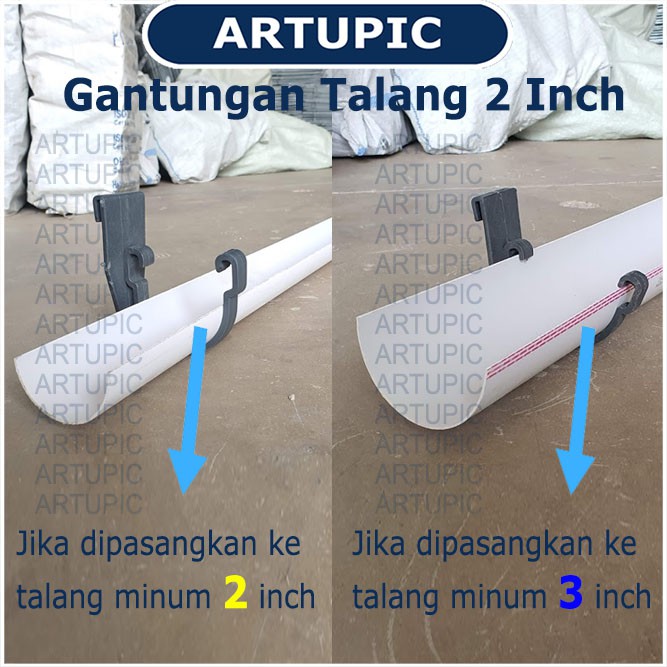 GANTUNGAN TALANG MINUM 2 INCH dan 3 INCH Alat Penyangga Talang Minum Kandang Ternak Hewan