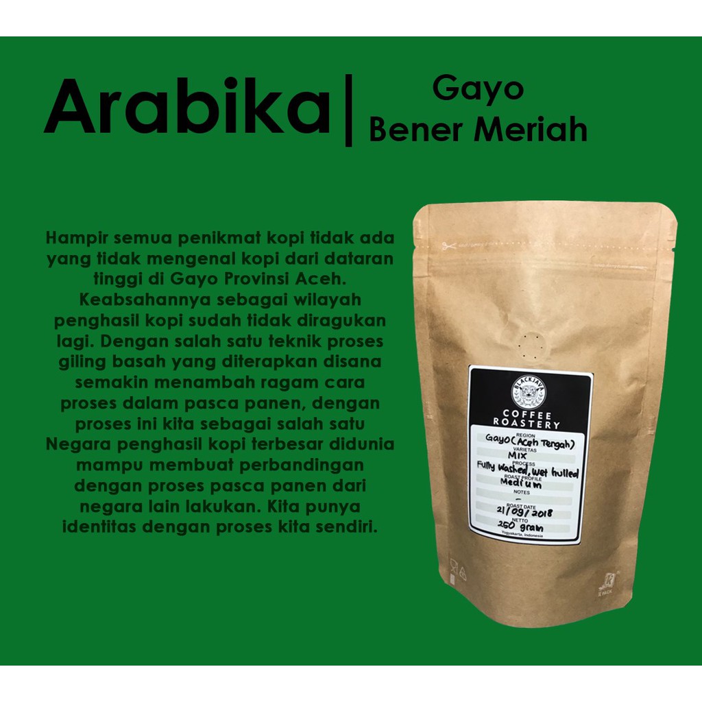 

Arabika Gayo Full Washed Wet Hulled