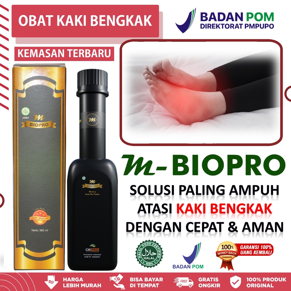 Obat Kaki Bengkak Karena Asam Urat, Jantung, Ginjal, Penyakit Gula / Diabetes Dengan Mbiopro Origina