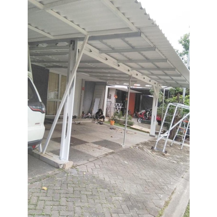 KANOPI ALDERON/POLYCARBONATE - RANGKA BAJA RINGAN (PER METER PERSEGI) FDHDG65465