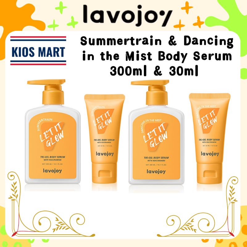 LVJ Lavojoy Let It Glow Body Serum Dancing In The Mist | Summertrain | 300ml &amp; 30ml | Body Lotion