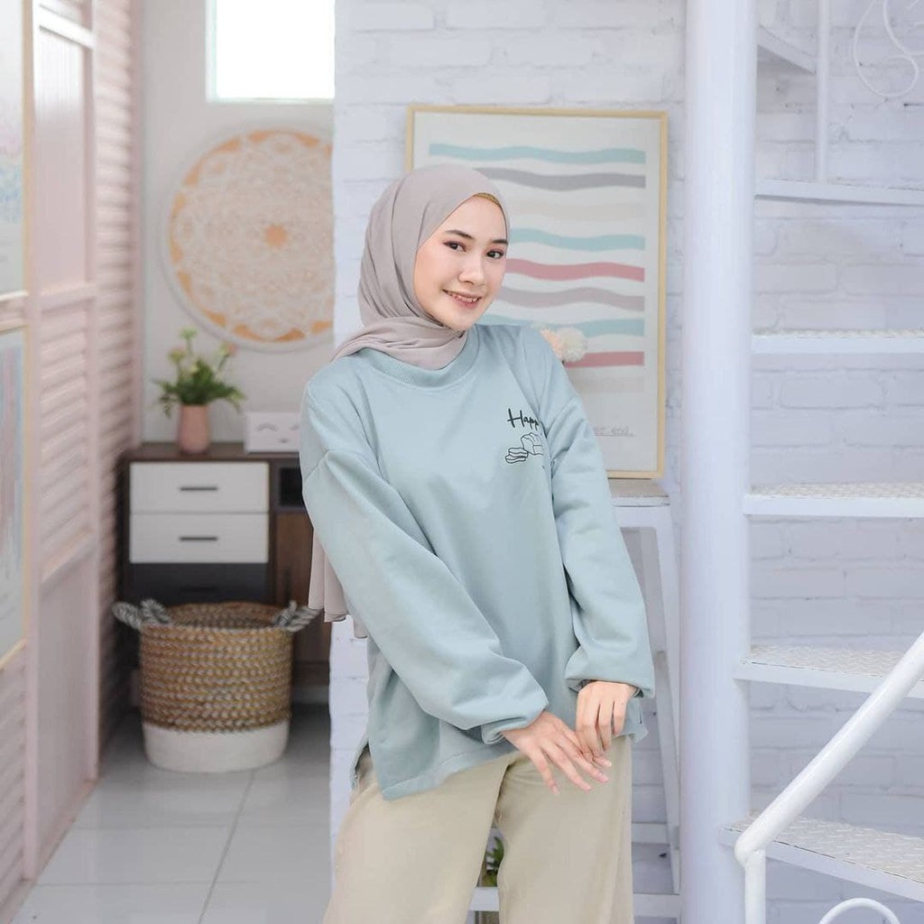 Nara Grosir - Bread XXL Sweater l Sweater Polos l Sweater Pria dan Wanita-2