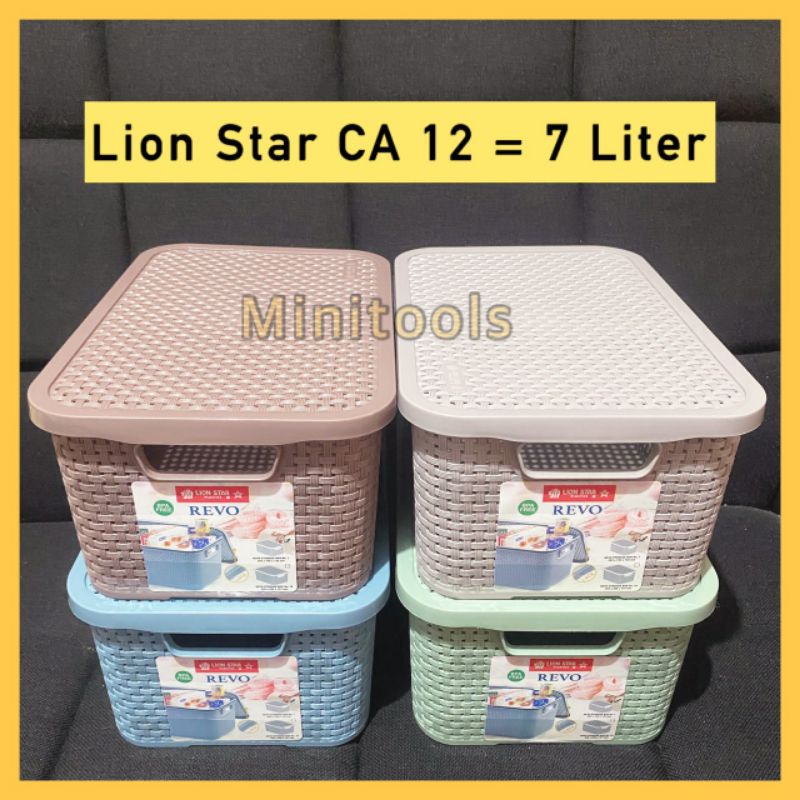 Tempat Keranjang Mini Serbaguna dengan Tutup 7 Liter / Lion Star CA-12 Storage Box