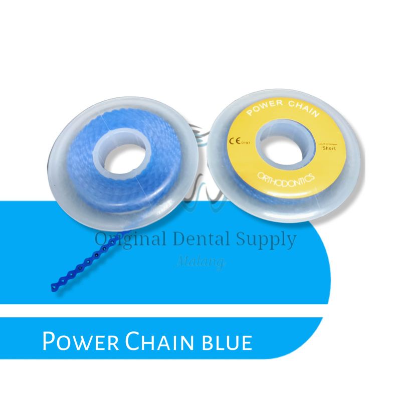 KARET BEHEL POWER CHAIN BLUE BIRU - KARET BEHEL GIGI - KARET BEHEL TARIK