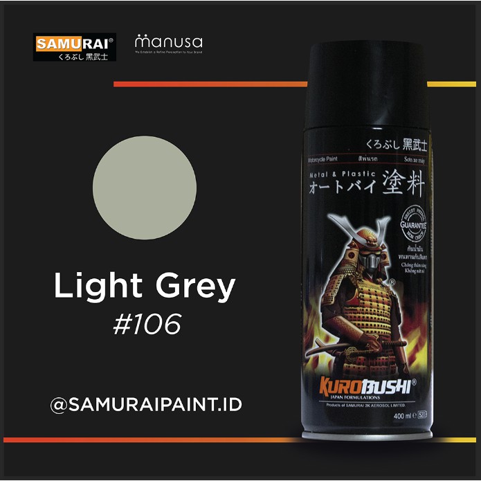 Samurai Paint Standard Light Grey 106 Abu Muda Standar #106 Cat Aerosol Kualitas Kompresor