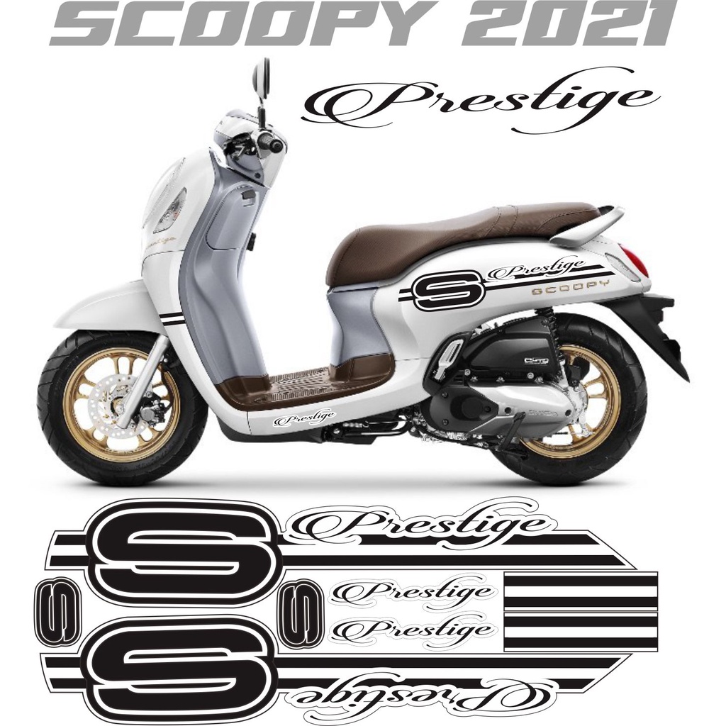 VARIASI STRIPING PRESTIGE LIS HITAM SIMPLE HONDA STICKER SCOOPY