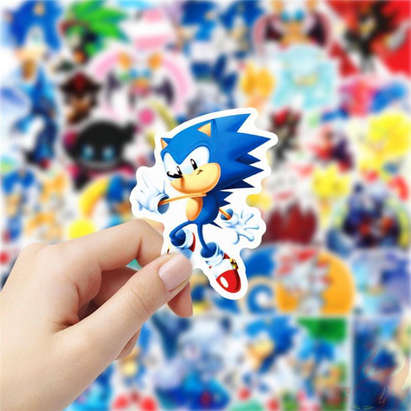 

stiker karakter sonic tahan air isi 50
