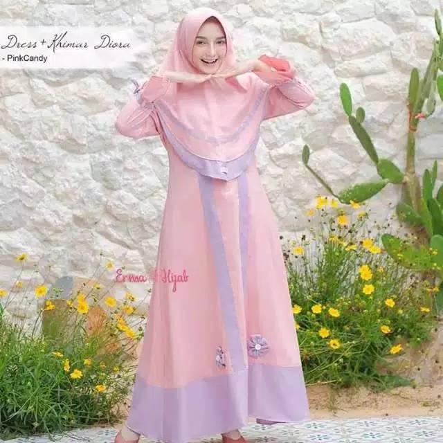 Diora syari baju gamis pakaian muslim baju lebaran pakaian wanita  baju syari