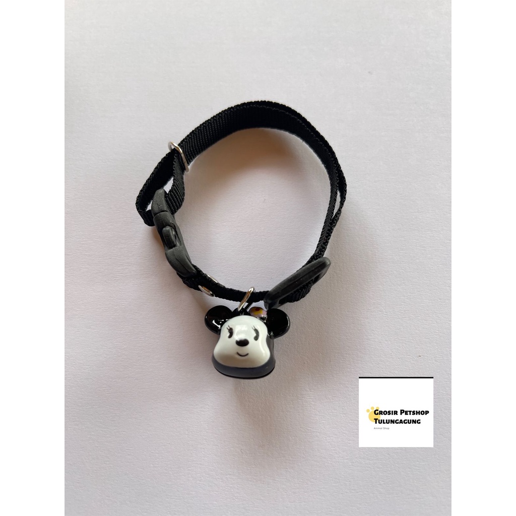 Kalung Kucing Polos Lonceng Karakter 16mm bahan tebal berkualitas