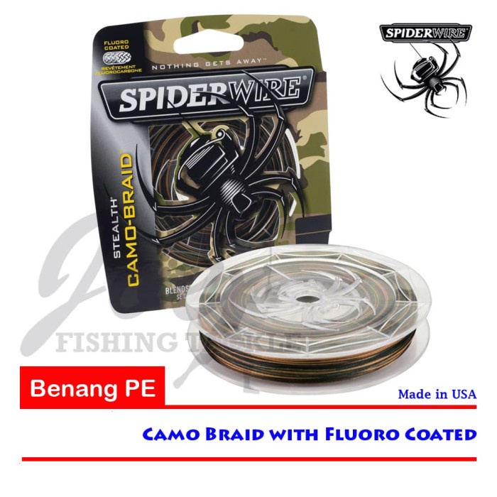 Spiderwire Camo Braid 50 LB - 300 Yard - Camouflage - Benang PE