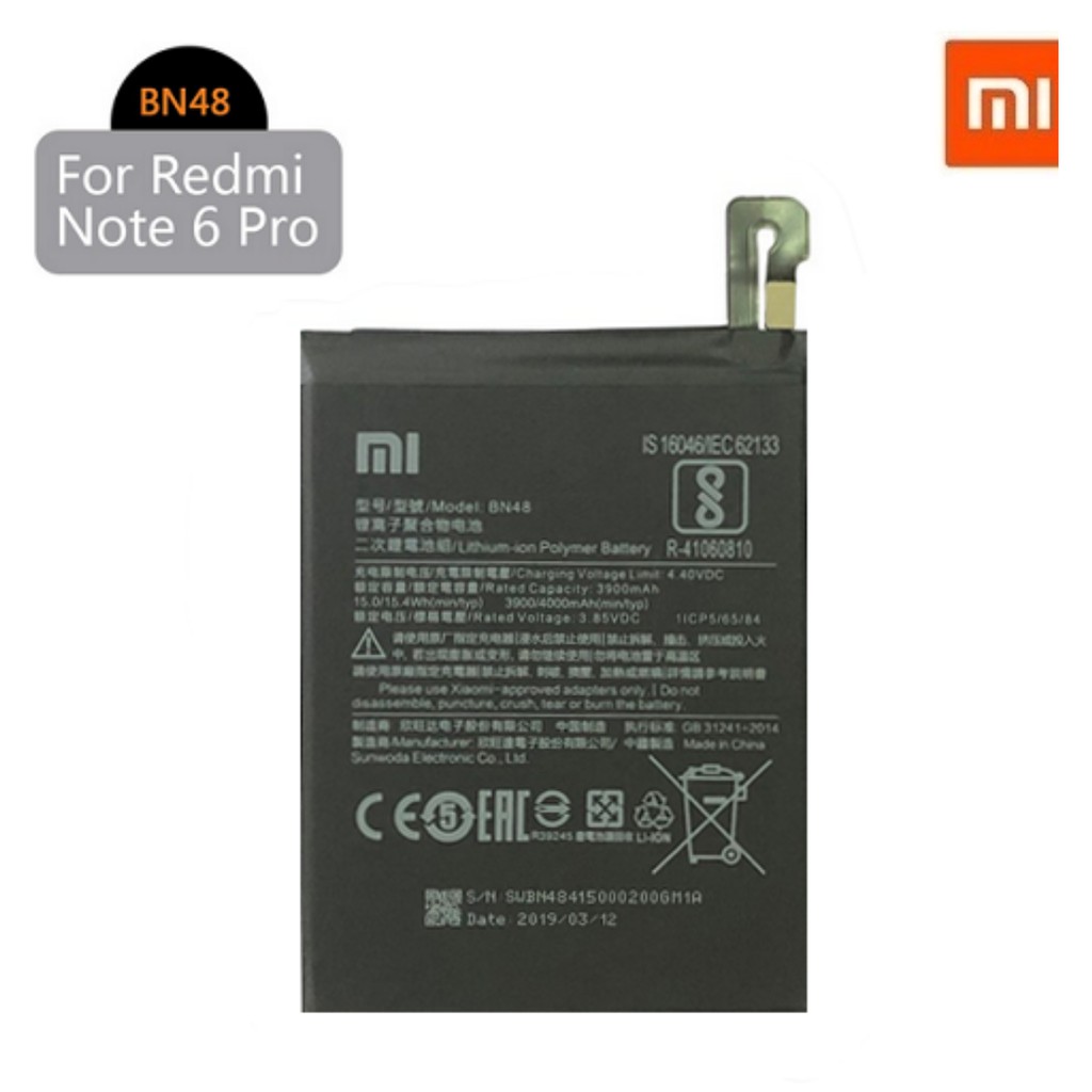 Batre Baterai Battery Xiaomi Xiomi Redmi Note 6 Pro BN48
