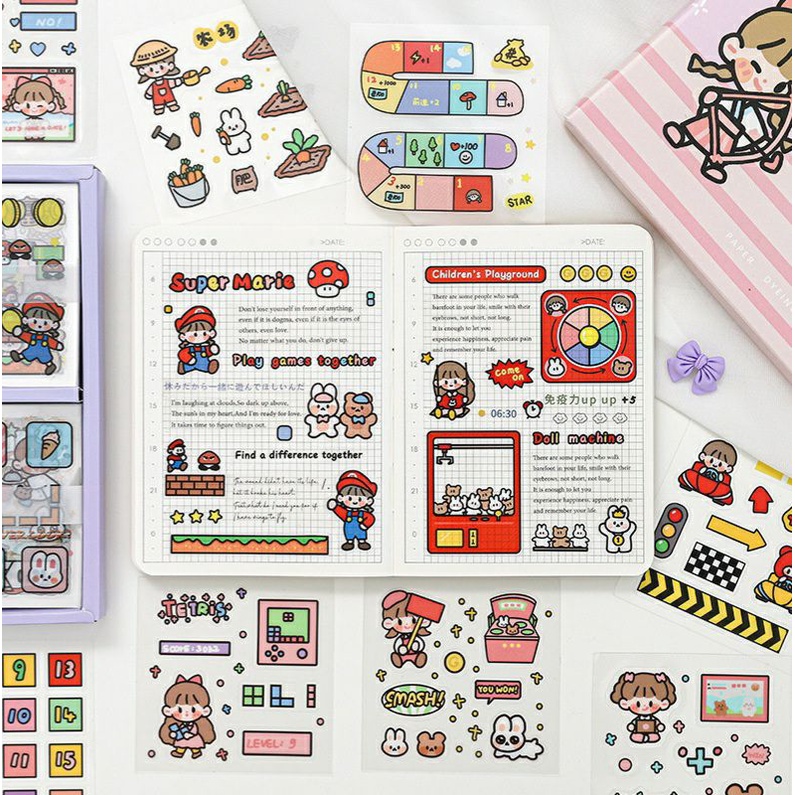 Sticker Lucu Kawaii / Sticker Aesthetic Lucu / Sticker hp Lucu / Sticker Botol Lucu