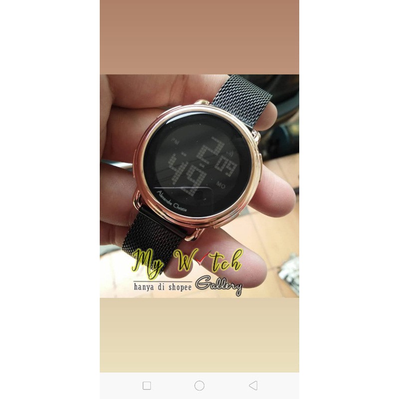 Alexandre Christie AC Digital 9227 Black Rosegold / Jam Tangan Alexandre Christie 9227 Digital