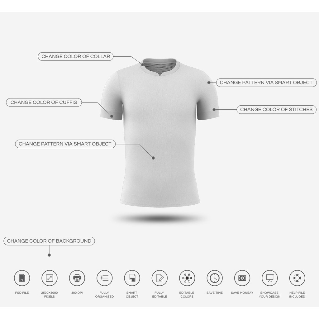 Mens Soccer Jersey Mockup - Photoshop