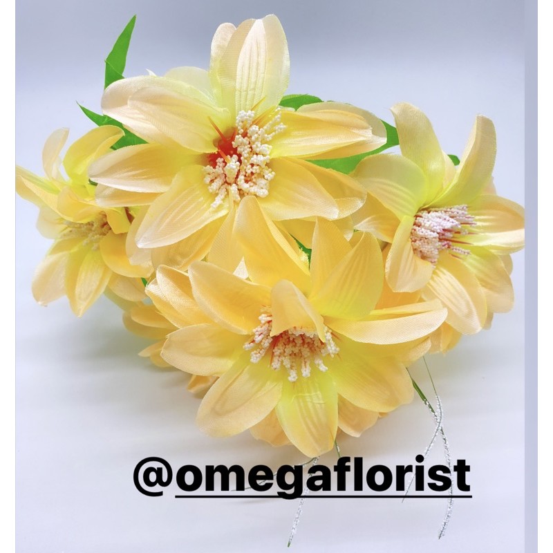 Dahlia Satin Artificial Bunga Artificial/Bunga Plastik/Bunga Dekorasi/Dekorasi Pernikahan/Pernikahan-Salem