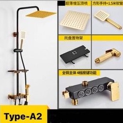 Shower Set Kran Keran Black White Gold Hitam Putih Emas Shower Sultan Murah