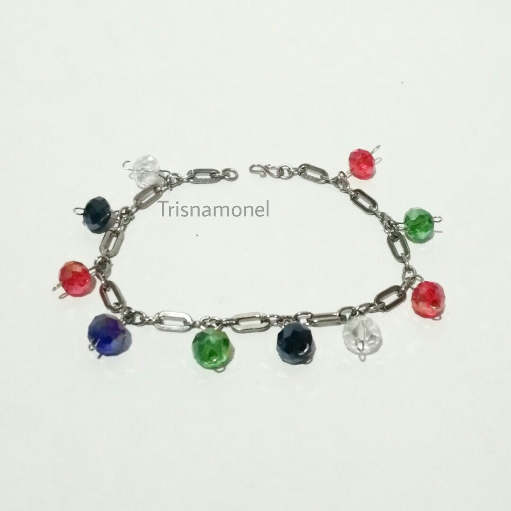 GELANG MONEL ORIGINAL KOMBINASI KRISTAL