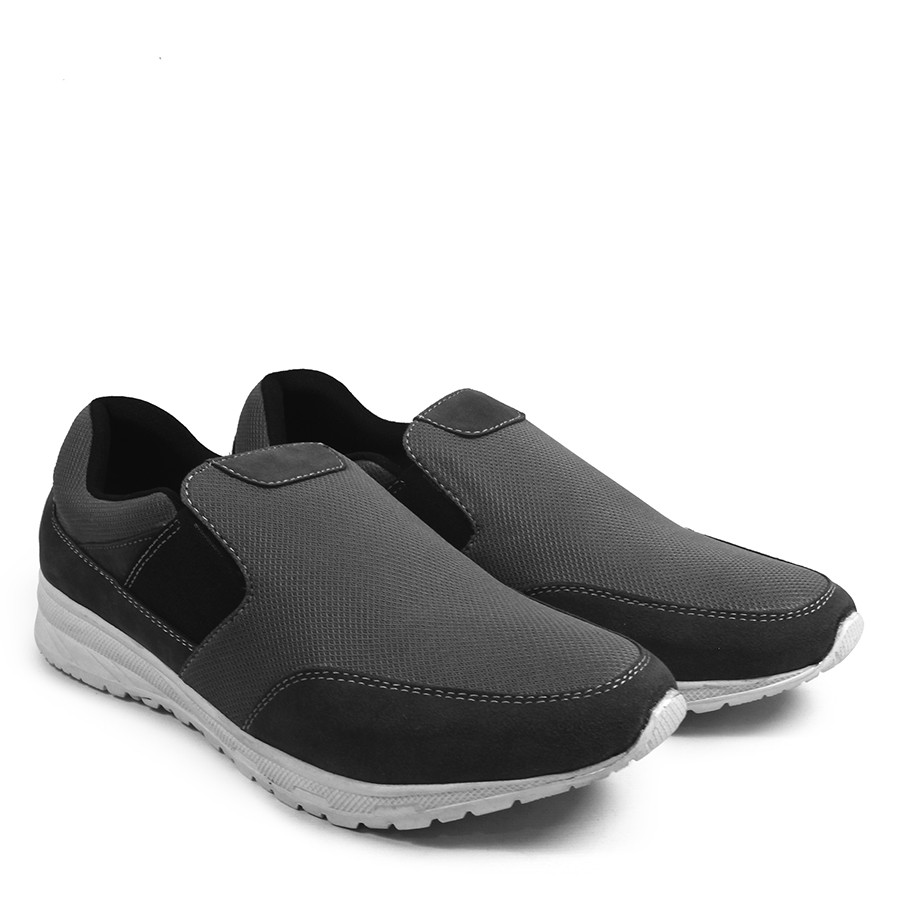 SB Shoes - Sepatu Cowok Walkers Fujin Abu Tua Snekers Pria Tanpa Tali Kasual Santai Keren Outdoor