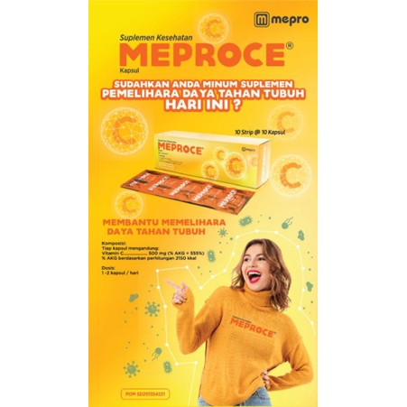 Meproce vitamin C 500mg isi 100kapsul