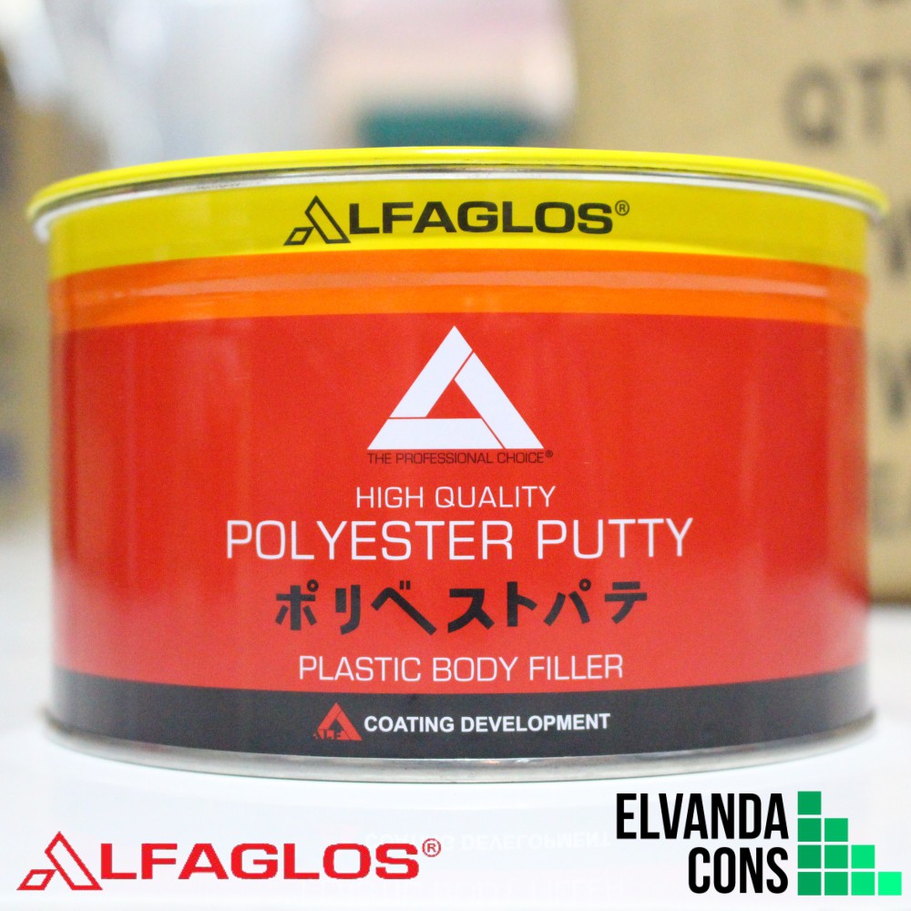 Jual Dempul Plastic/Polyester Putty/Plastic Body Filler Alfaglos 1 kg