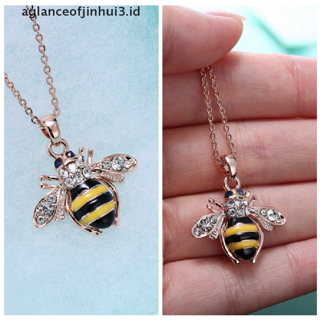 Liontin Kristal Bentuk Lebah Bumblebee