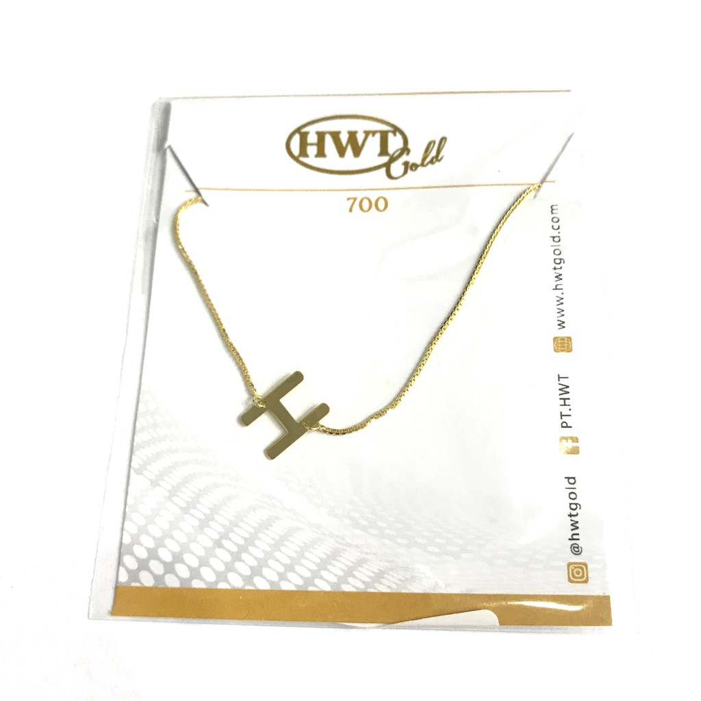 Gelang Serut Milea Huruf H (Emas Asli Kadar 700)